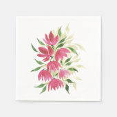 ボホ芸術的ワイルドフラワー水彩 スタンダードカクテルナプキン (正面)