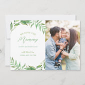 ボホ葉パーソナライズされたーの母の日の写真カード カード (正面)