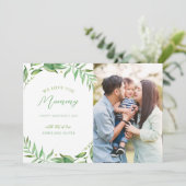 ボホ葉パーソナライズされたーの母の日の写真カード カード (スタンド正面)