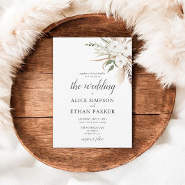 ボホ葉ー結婚式招待状パンパグラス 招待状