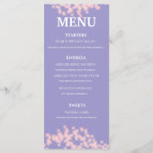 ボホ薄紫と金ゴールドキンセニェラお祝い メニュー (裏面)