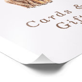 ボホ薄紫フローラハイランド牛の赤ちゃんシャワーのサイン フォトプリント            (角)