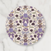 ボホ薄紫ボウフローラ結婚式の引き出物ラベル フェイバータグ (裏面)