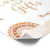 ボホ虹のカードとギフトサイン ポスター (角)