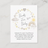 ボホ虹の水の色の本の赤ちゃんシャワー エンクロージャーカード (正面)