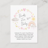 ボホ虹の水彩赤ちゃんシャワー用ピンクブック エンクロージャーカード (正面)