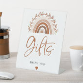 ボホ虹の贈り物が赤ちゃんシャワーにサイン 台座サイン (インサイチュ)