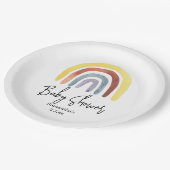 ボホ虹の赤ちゃんシャワー ペーパープレート (アングル)