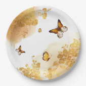 ボホ蝶誕生日紙プレート ペーパープレート (正面)