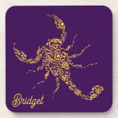 ボホ蠍座化粧パーソナライズされた品 コースター (正面)