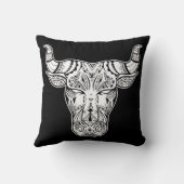 ボホ装飾のブルヘッド クッション (裏面)