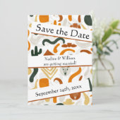 ボホ西部QRコード砂漠カウボーイサボテン セーブザデート (スタンド正面)