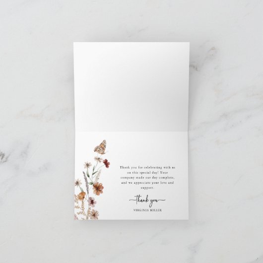 ボホ誕生日サンキューカード サンキューカード (内部)