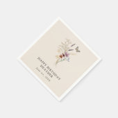 ボホ誕生日ペーパーナプキン スタンダードカクテルナプキン (角)