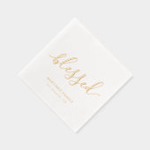 ボホ賛美スクリプト家族懇親会感謝祭 箔ナプキン (右)