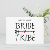 ボホ赤いハートアローは私の花嫁の部族に入る 招待状 (スタンド正面)