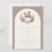 ボホ赤ちゃんシャワー男女兼用を待つことができる 招待状 (正面)