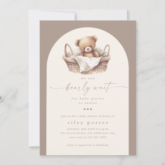 ボホ赤ちゃんシャワー男女兼用を待つことができる 招待状 (正面)