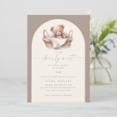 ボホ赤ちゃんシャワー男女兼用を待つことができる 招待状 (スタンド正面)