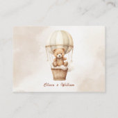 ボホ赤ちゃんシャワー男女兼用を心待ち エンクロージャーカード (裏面)