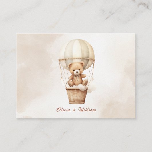 ボホ赤ちゃんシャワー男女兼用を心待ち エンクロージャーカード (裏面)