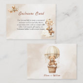 ボホ赤ちゃんシャワー男女兼用を心待ち エンクロージャーカード (正面/裏面)