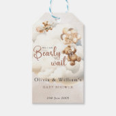 ボホ赤ちゃんシャワー男女兼用を心待ち ギフトタグ (正面)