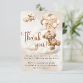 ボホ赤ちゃんシャワー男女兼用を心待ち サンキューカード (スタンド正面)