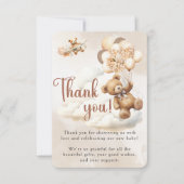 ボホ赤ちゃんシャワー男女兼用を心待ち サンキューカード (正面)