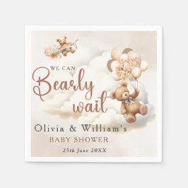 ボホ赤ちゃんシャワー男女兼用を心待ち スタンダードカクテルナプキン