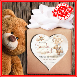 ボホ赤ちゃんシャワー男女兼用を心待ち ハートシール