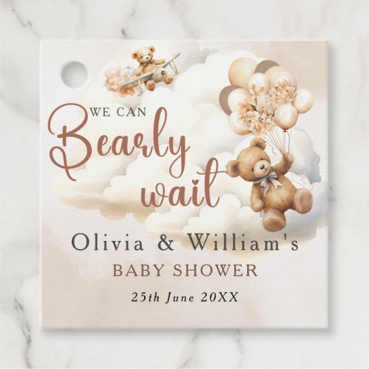 ボホ赤ちゃんシャワー男女兼用を心待ち フェイバータグ (正面)