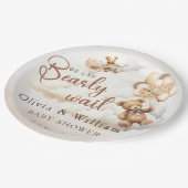 ボホ赤ちゃんシャワー男女兼用を心待ち ペーパープレート (アングル)