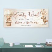 ボホ赤ちゃんシャワー男女兼用を心待ち 横断幕 (トレードショー)