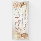 ボホ赤ちゃんシャワー男女兼用を心待ち 横断幕 (縦)