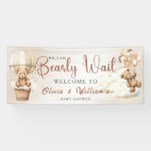 ボホ赤ちゃんシャワー男女兼用を心待ち 横断幕 (横)