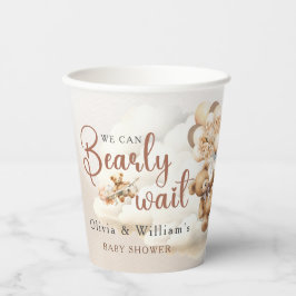 ボホ赤ちゃんシャワー男女兼用を心待ち 紙コップ