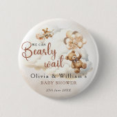 ボホ赤ちゃんシャワー男女兼用を心待ち 缶バッジ (正面)