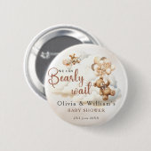 ボホ赤ちゃんシャワー男女兼用を心待ち 缶バッジ (正面&裏面)