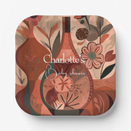 ボホ赤ちゃんシャワー ペーパープレート