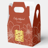 ボホ赤モダン中国のフローラ結婚ズ フェイバーボックス (オープン)