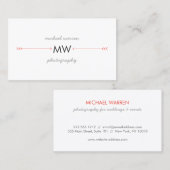 ボホ赤矢印モノグラムのロゴ 名刺 (正面/裏面)