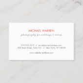 ボホ赤矢印モノグラムのロゴ 名刺 (裏面)