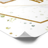 ボホ赤面と金ゴールド結婚グリーンの自撮りフレーム ポスター (角)