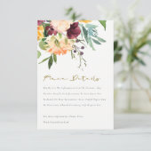 ボホ赤面イエローオレンジ結婚フローラ詳細 エンクロージャーカード (スタンド正面)