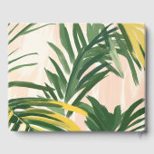 ボホ赤面グリーントロピカルパームビーチ結婚式 ゲストブック (裏面)