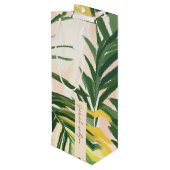 ボホ赤面グリーントロピカルパームビーチ結婚式 ワインギフトバッグ (裏面アングル)