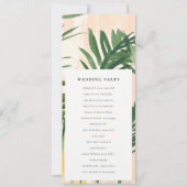 ボホ赤面グリーントロピカルパーム結婚式 プログラム (裏面)