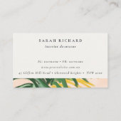 ボホ赤面グリーントロピカルパーム離れアポイントメント 名刺 (裏面)