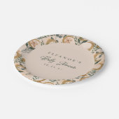 ボホ赤面グリーンボタニカルムーンカスタムベビーシャワー ペーパープレート (アングル)